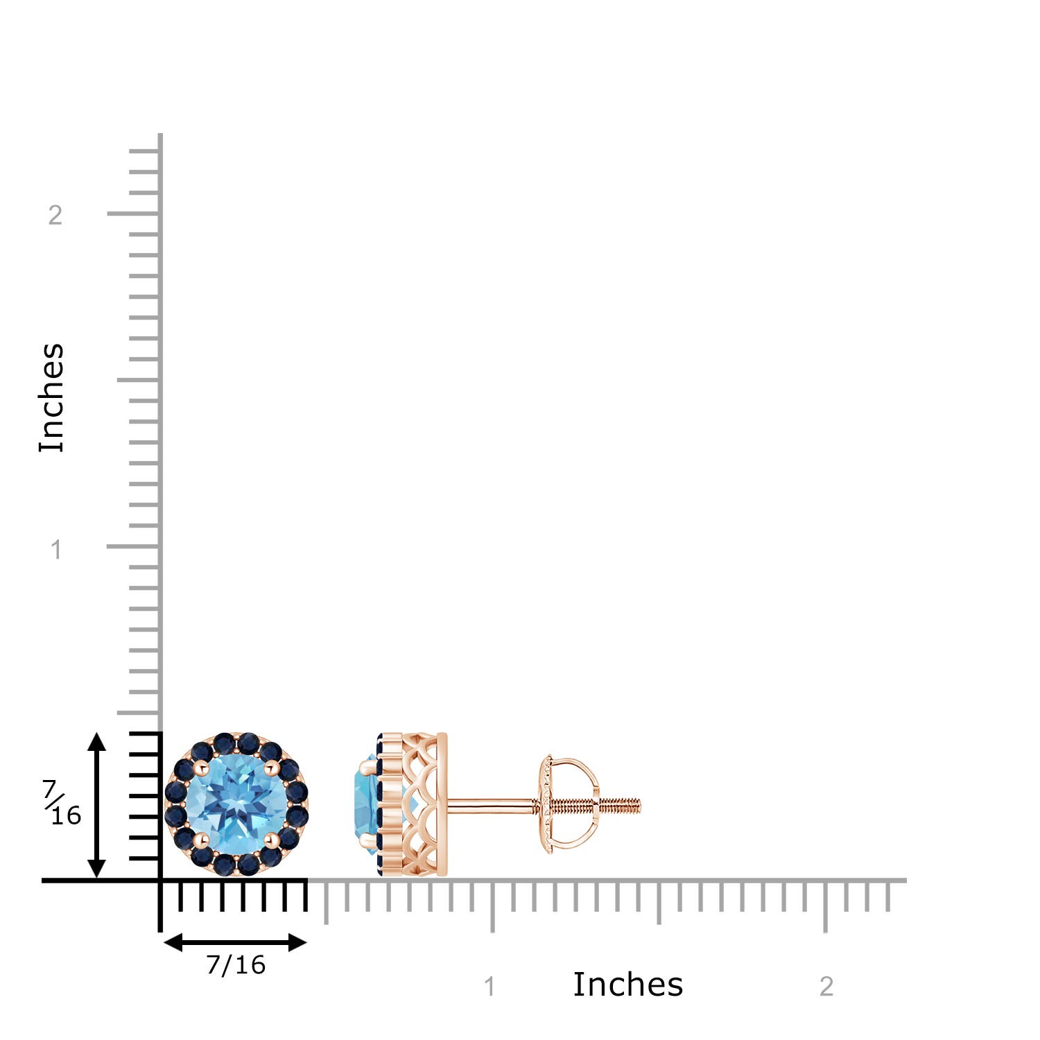 A - Swiss Blue Topaz / 3.55 CT / 14 KT Rose Gold