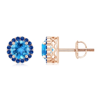 Round AAA Swiss Blue Topaz