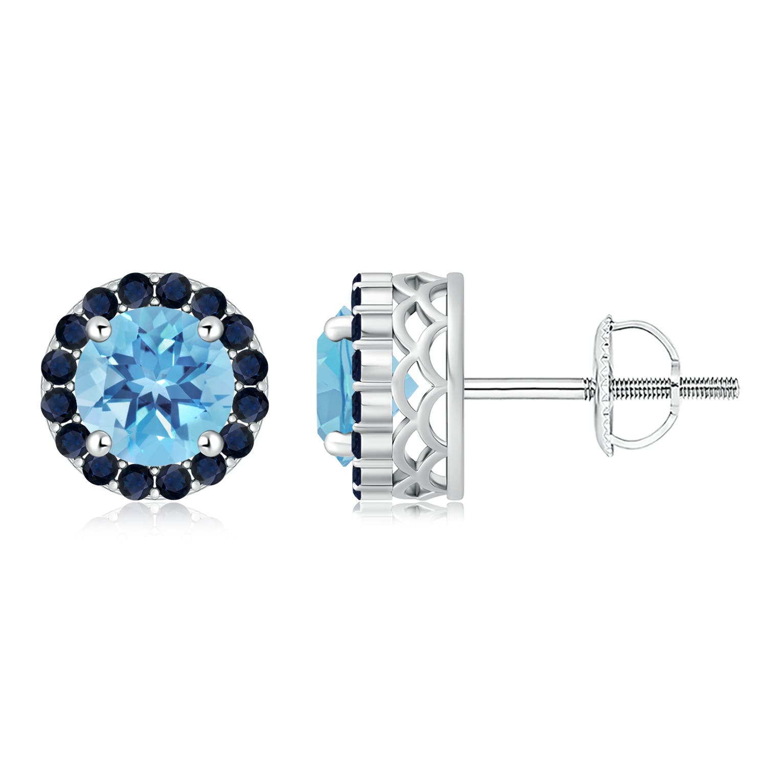 A - Swiss Blue Topaz / 5.5 CT / 14 KT White Gold