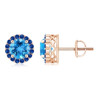 Round AAA Swiss Blue Topaz
