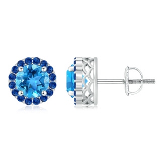Round AAA Swiss Blue Topaz