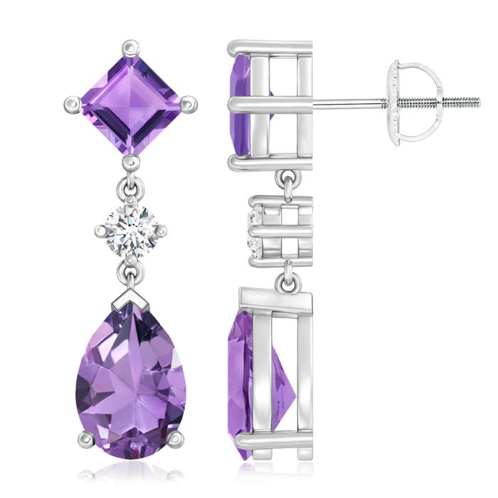 A - Amethyst / 4.92 CT / 14 KT White Gold