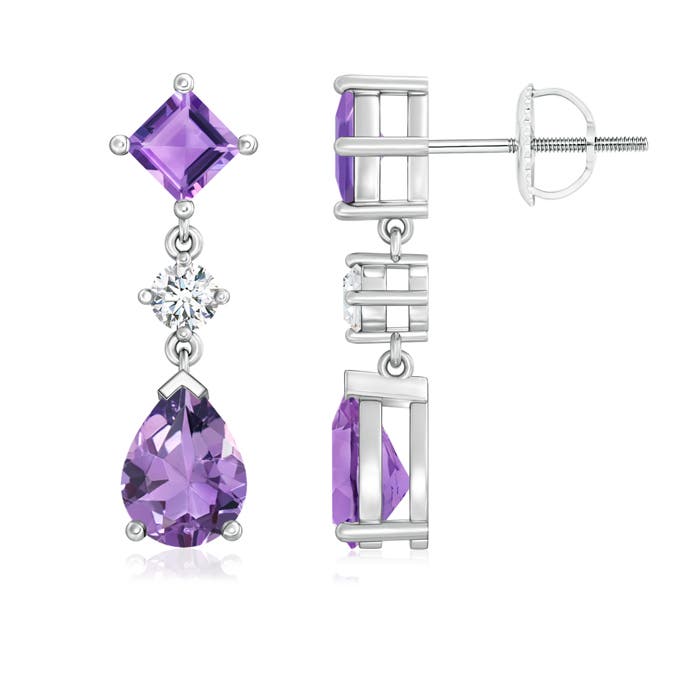 A - Amethyst / 2.91 CT / 14 KT White Gold