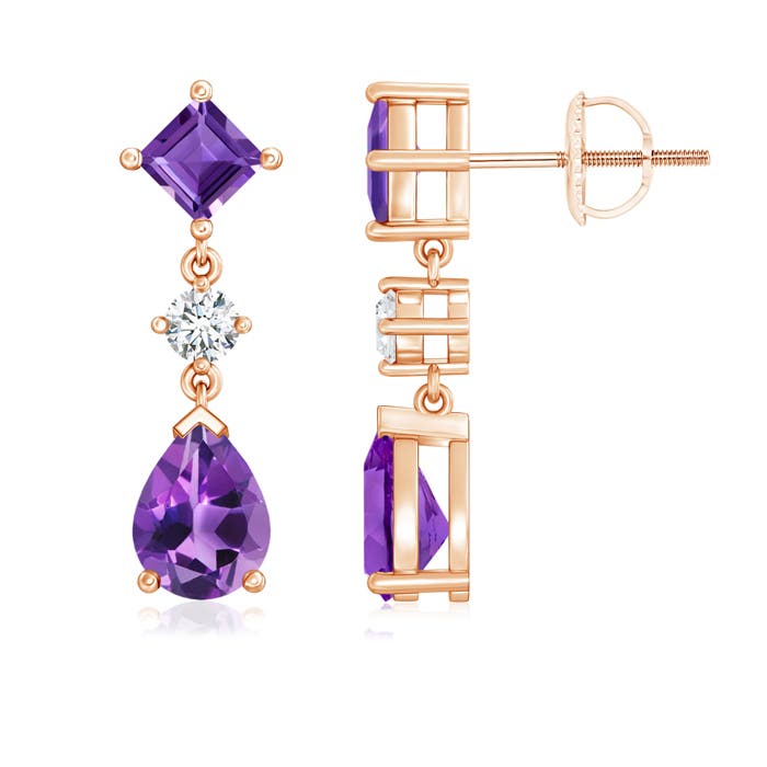 AAA - Amethyst / 2.91 CT / 14 KT Rose Gold