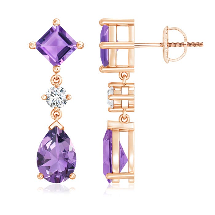 A - Amethyst / 3.82 CT / 14 KT Rose Gold