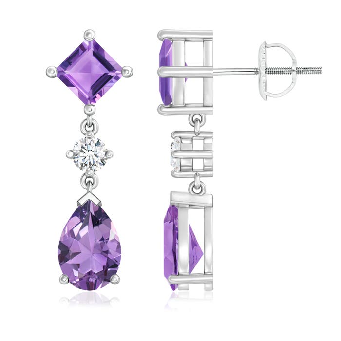 A - Amethyst / 3.82 CT / 14 KT White Gold