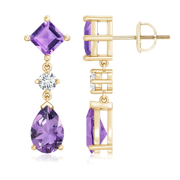 A - Amethyst / 3.82 CT / 14 KT Yellow Gold