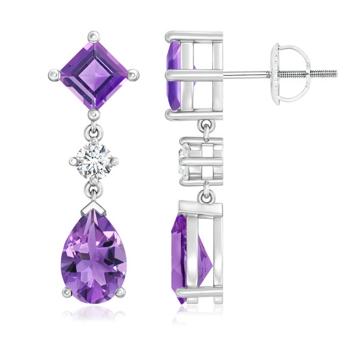 AA - Amethyst / 3.82 CT / 14 KT White Gold