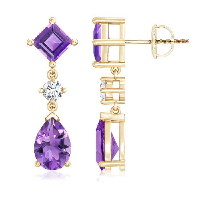 AA - Amethyst / 3.82 CT / 14 KT Yellow Gold