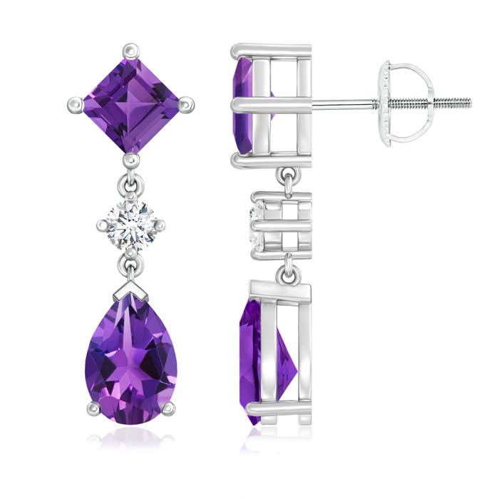 AAAA - Amethyst / 3.82 CT / 14 KT White Gold