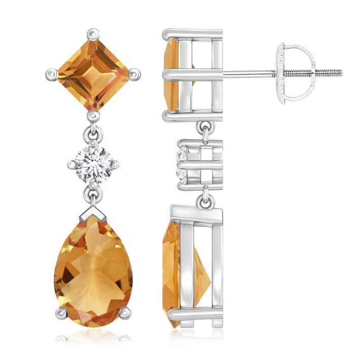 A - Citrine / 5.32 CT / 14 KT White Gold