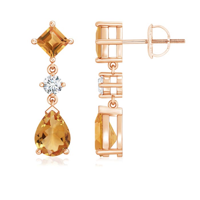 A - Citrine / 2.85 CT / 14 KT Rose Gold