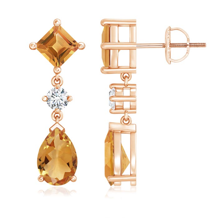 A - Citrine / 3.92 CT / 14 KT Rose Gold