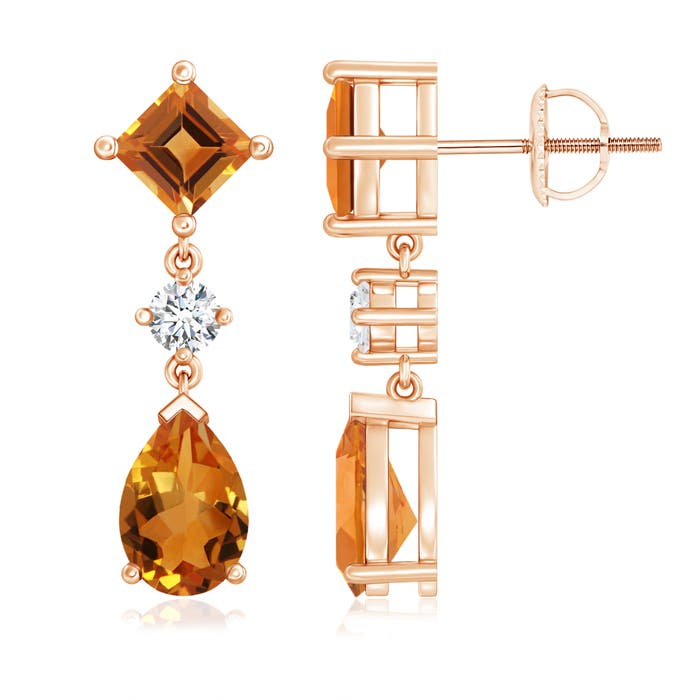 AAA - Citrine / 3.92 CT / 14 KT Rose Gold