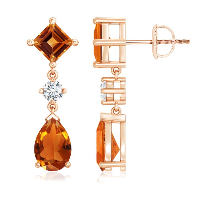 AAAA - Citrine / 3.92 CT / 14 KT Rose Gold