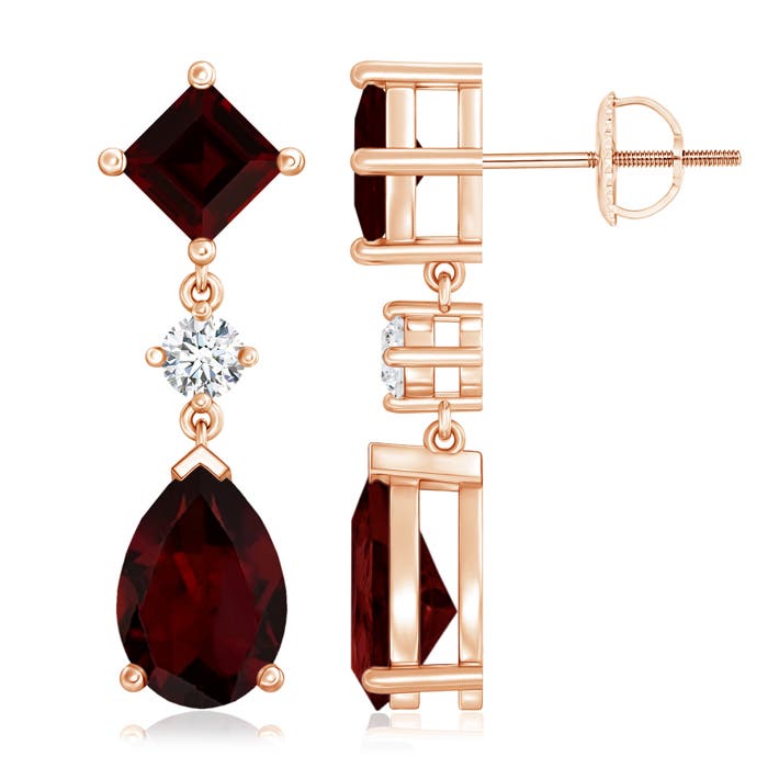 A - Garnet / 6.02 CT / 14 KT Rose Gold