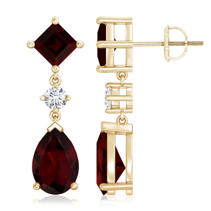 A - Garnet / 6.02 CT / 14 KT Yellow Gold