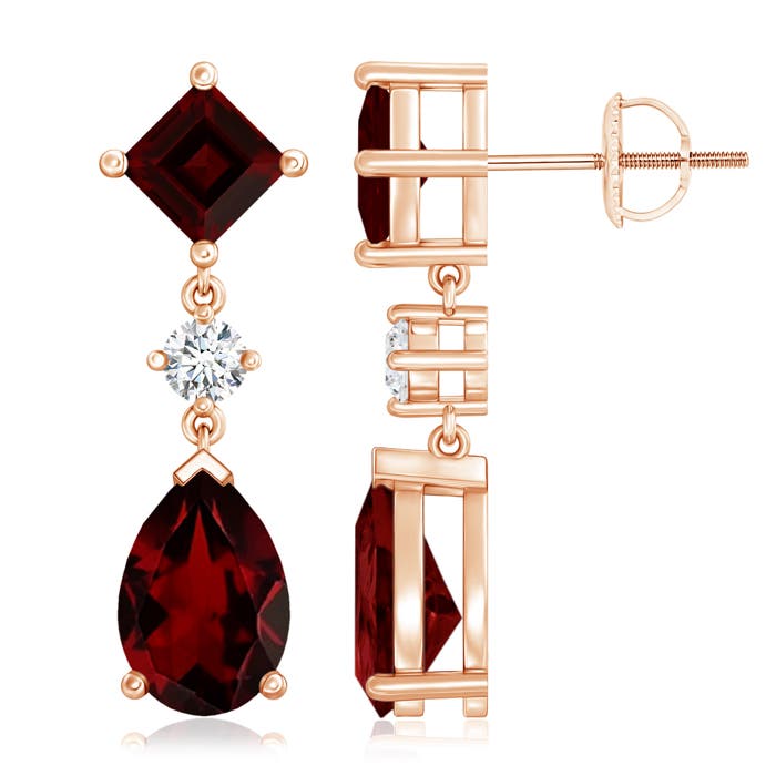 AA - Garnet / 6.02 CT / 14 KT Rose Gold