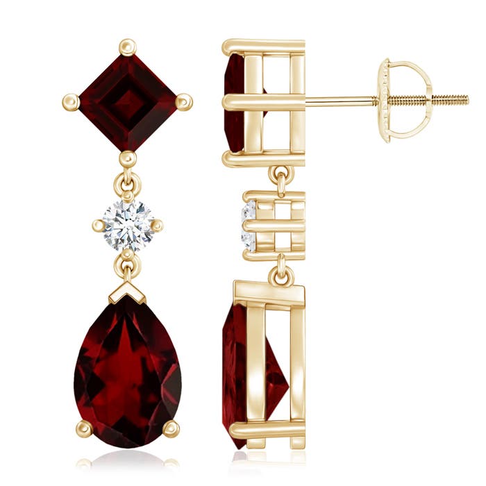 AA - Garnet / 6.02 CT / 14 KT Yellow Gold