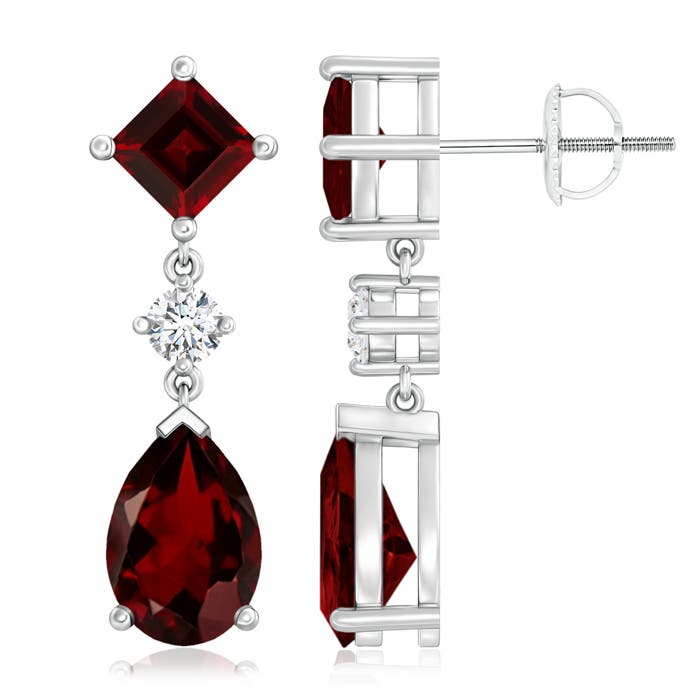 AAA - Garnet / 6.02 CT / 14 KT White Gold