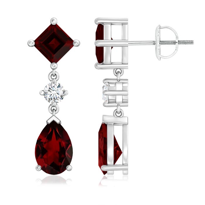 AA - Garnet / 4.82 CT / 14 KT White Gold