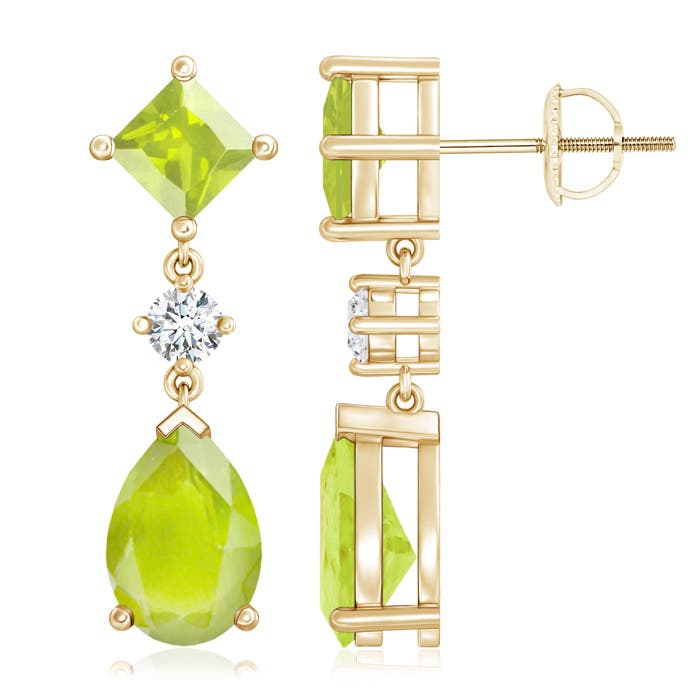 A - Peridot / 5.42 CT / 14 KT Yellow Gold