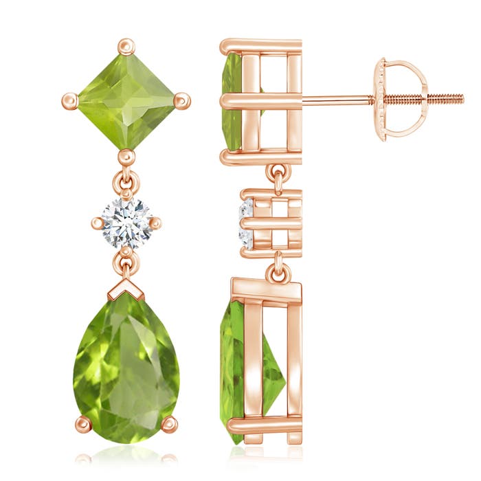 AA - Peridot / 5.42 CT / 14 KT Rose Gold