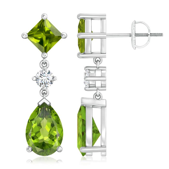 AAA - Peridot / 5.42 CT / 14 KT White Gold