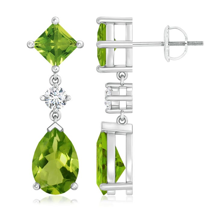 AAAA - Peridot / 5.42 CT / 14 KT White Gold