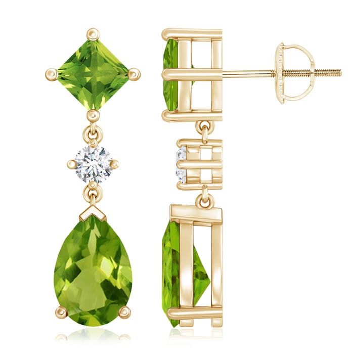 AAAA - Peridot / 5.42 CT / 14 KT Yellow Gold