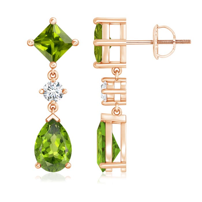 AAA - Peridot / 4.22 CT / 14 KT Rose Gold