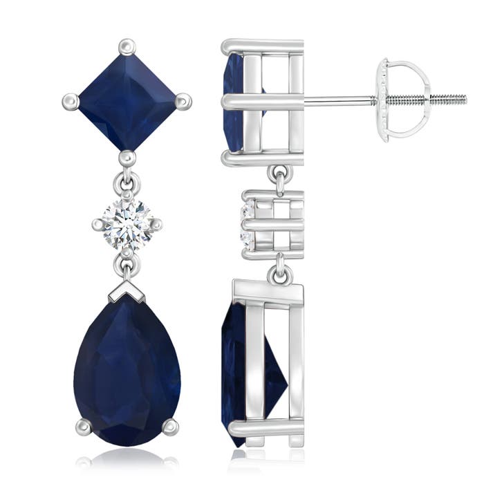 A - Blue Sapphire / 6.52 CT / 14 KT White Gold