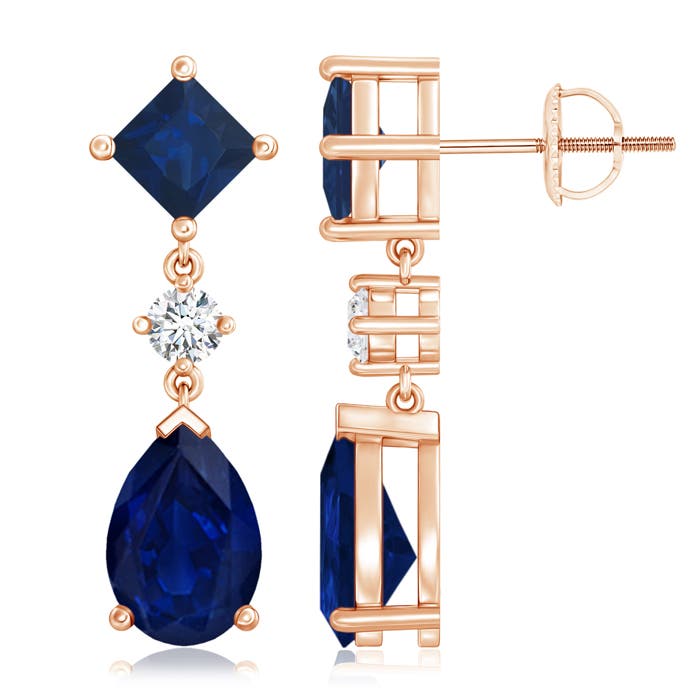 AA - Blue Sapphire / 6.52 CT / 14 KT Rose Gold