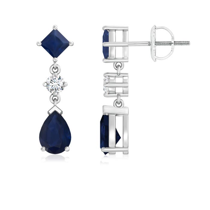 A - Blue Sapphire / 2.31 CT / 14 KT White Gold