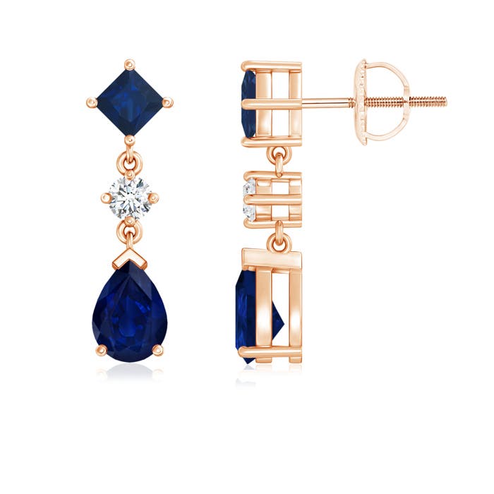 AA - Blue Sapphire / 2.31 CT / 14 KT Rose Gold