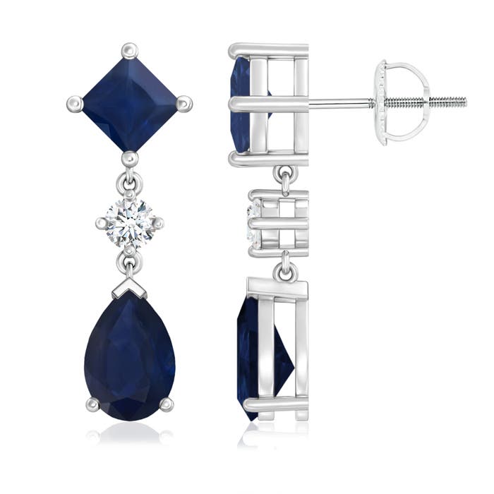 A - Blue Sapphire / 4.66 CT / 14 KT White Gold