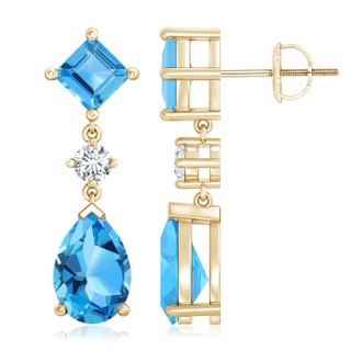 Pear AAA Swiss Blue Topaz