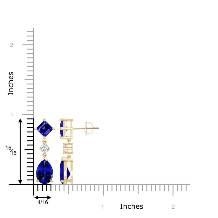 AAAA - Tanzanite / 5.72 CT / 14 KT Yellow Gold