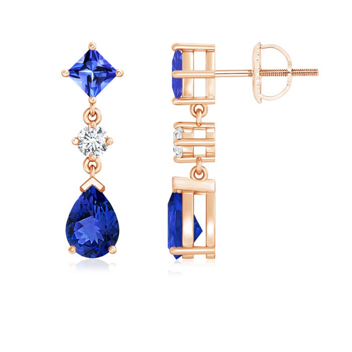 AAA - Tanzanite / 1.91 CT / 14 KT Rose Gold