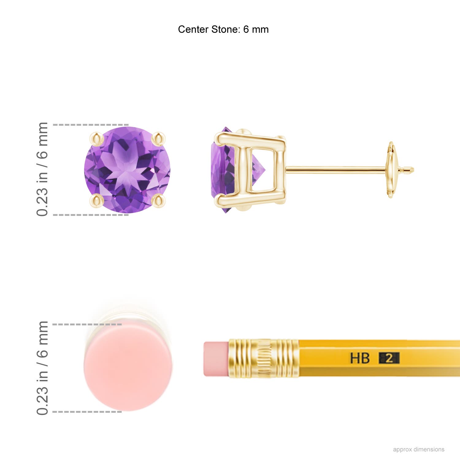 A - Amethyst / 1.6 CT / 14 KT Yellow Gold