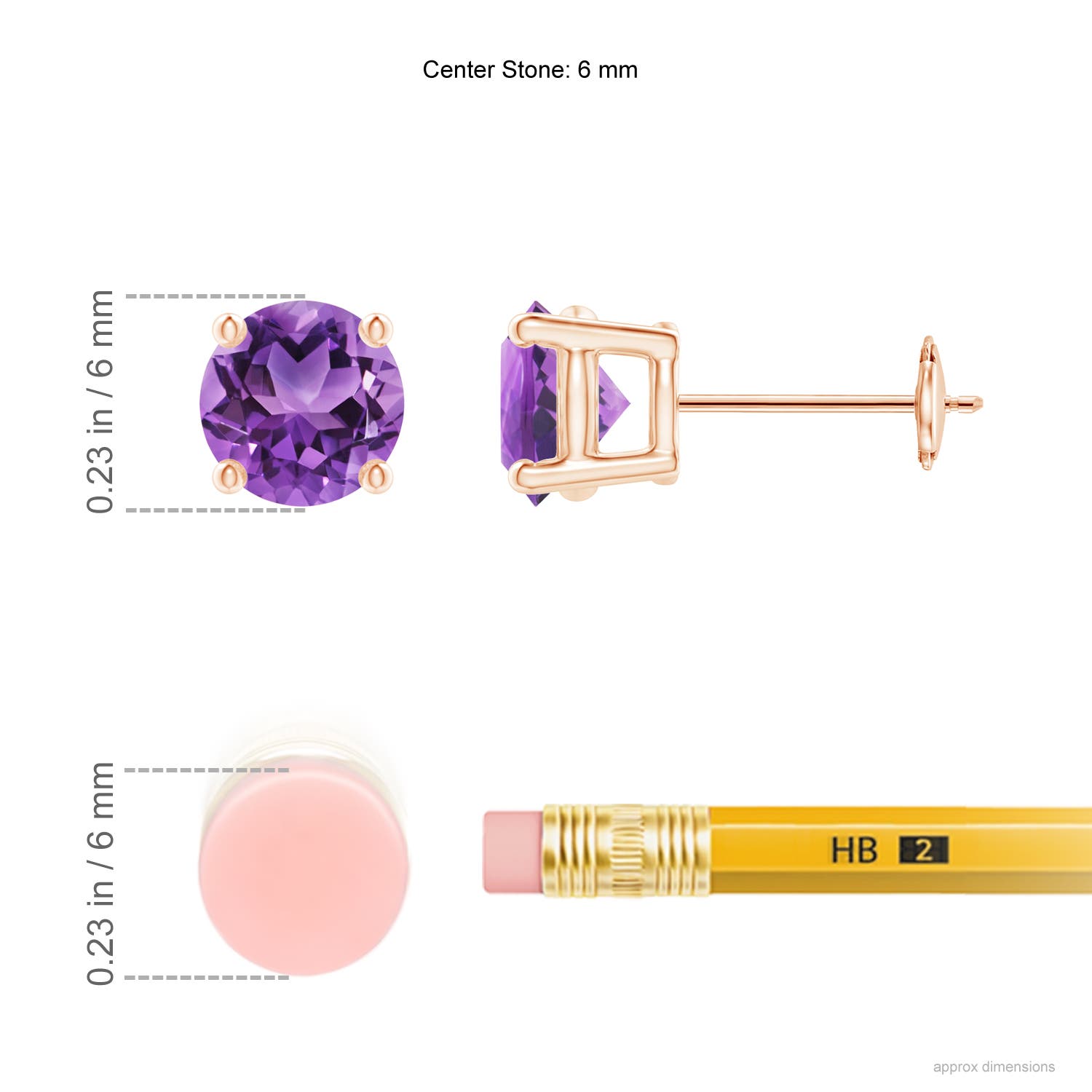 AA - Amethyst / 1.6 CT / 14 KT Rose Gold