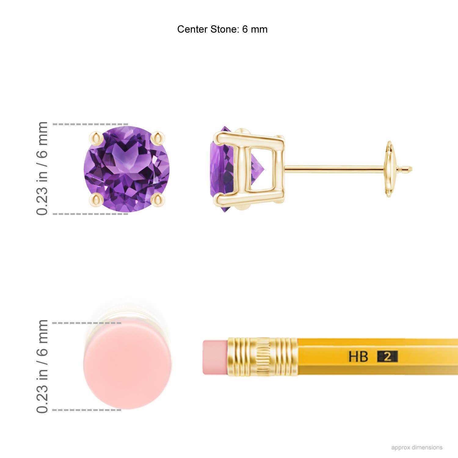 AA - Amethyst / 1.6 CT / 14 KT Yellow Gold