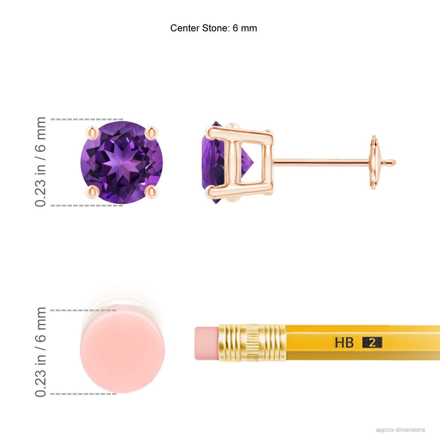 AAAA - Amethyst / 1.6 CT / 14 KT Rose Gold