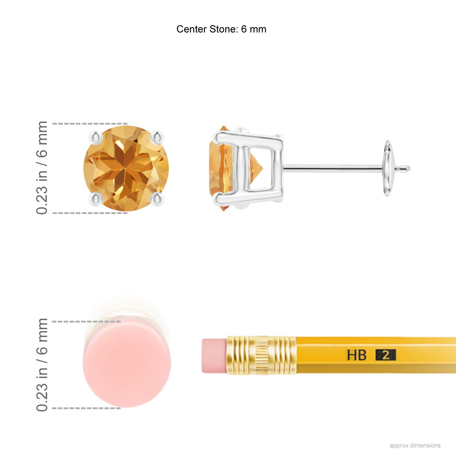 A - Citrine / 1.4 CT / 14 KT White Gold