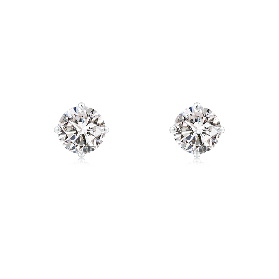 5.1mm IJI1I2 Claw-Set Round Diamond Solitaire Stud Earrings in White Gold 