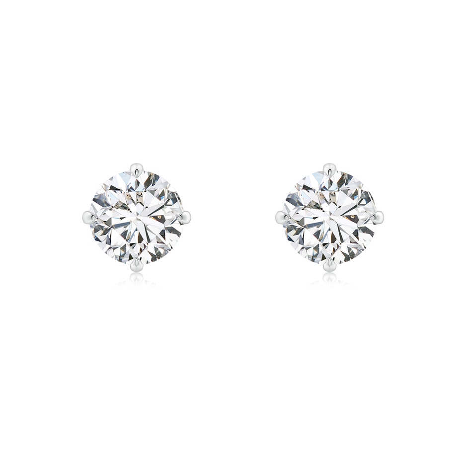 6.4mm HSI2 Claw-Set Round Diamond Solitaire Stud Earrings in White Gold 