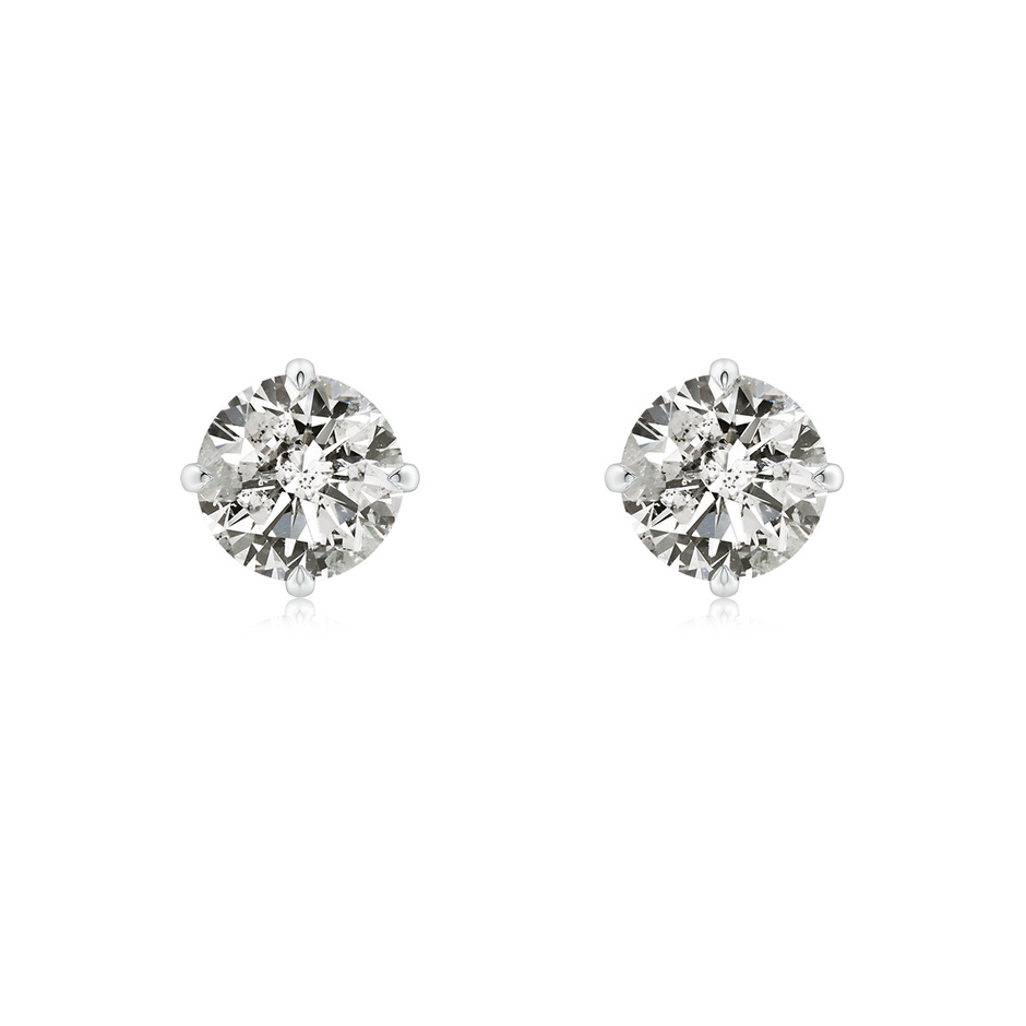 6.4mm KI3 Claw-Set Round Diamond Solitaire Stud Earrings in P950 Platinum 