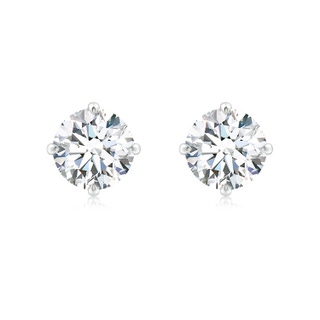 8.1mm GVS2 Claw-Set Round Diamond Solitaire Stud Earrings in 18K White Gold