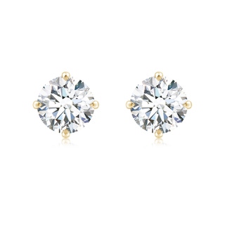 8.1mm GVS2 Claw-Set Round Diamond Solitaire Stud Earrings in Yellow Gold