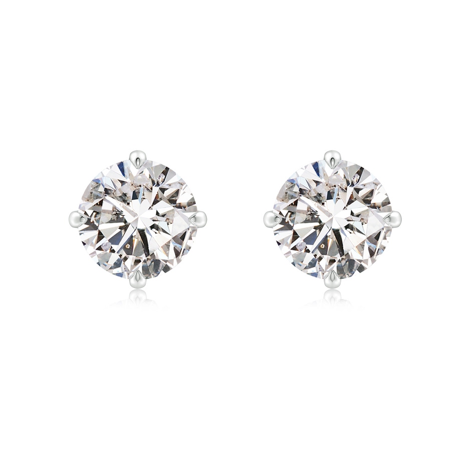 8.1mm IJI1I2 Claw-Set Round Diamond Solitaire Stud Earrings in White Gold 